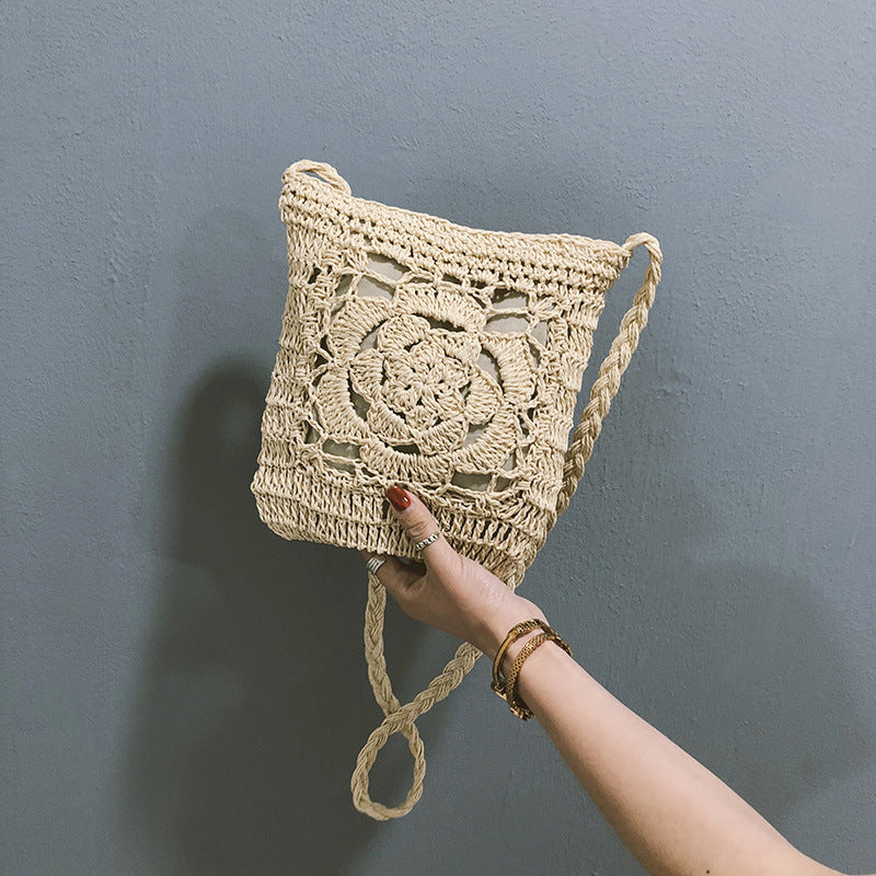 Handmade Bohemian Woven Beach Bag - Beauty Accessories
