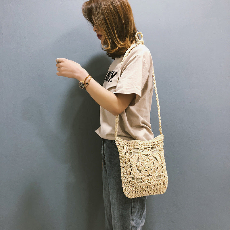 Handmade Bohemian Woven Beach Bag - Beauty Accessories