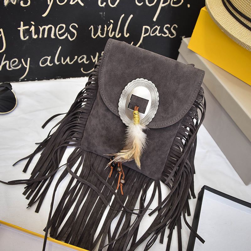 Bohemian Tassel Crossbody Small Feather Bag - Beauty Accessories