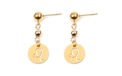 Stainless Steel Twelve Constellation Earrings - Beauty Accessories