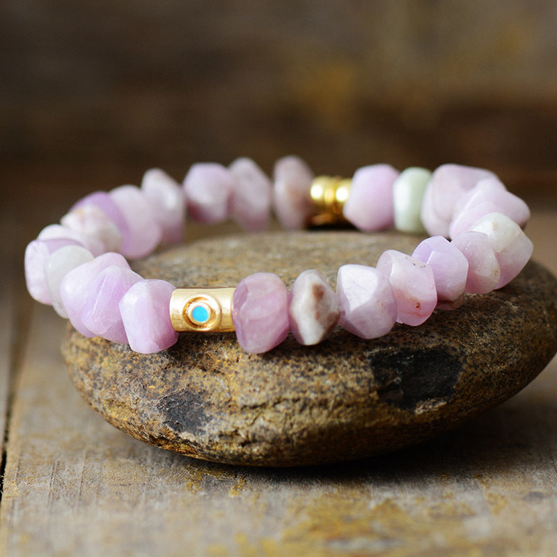 Bohemian Natural Stone Crystal Handmade Elastic Beaded Bracelet - Beauty Accessories
