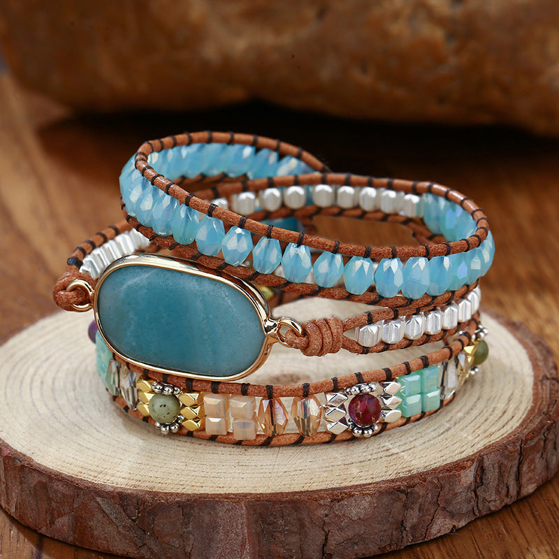 Natural Stone Hand Woven Bracelet - Beauty Accessories