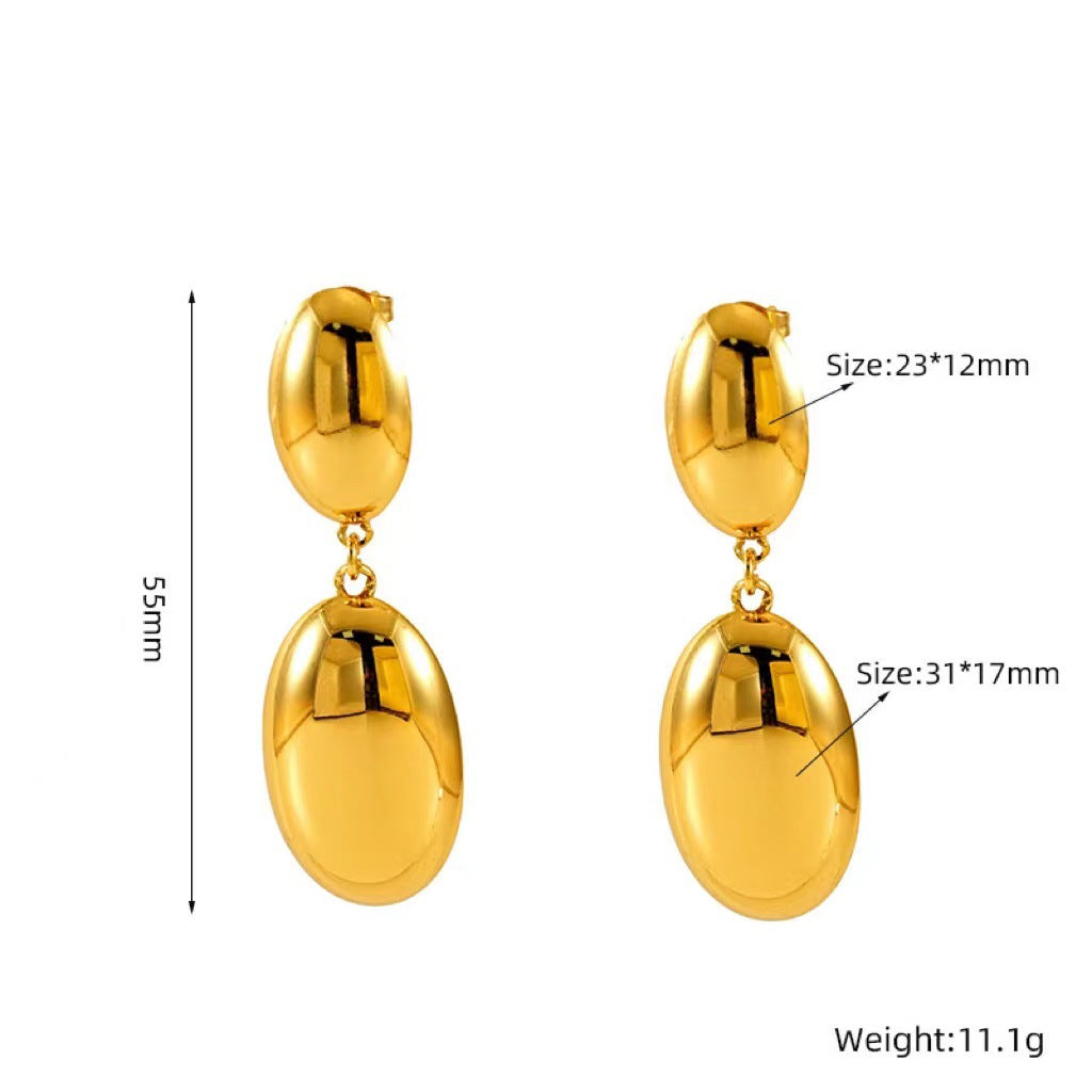 Summer New Electroplating Stainless Steel Studs Women - Beauty Accessories