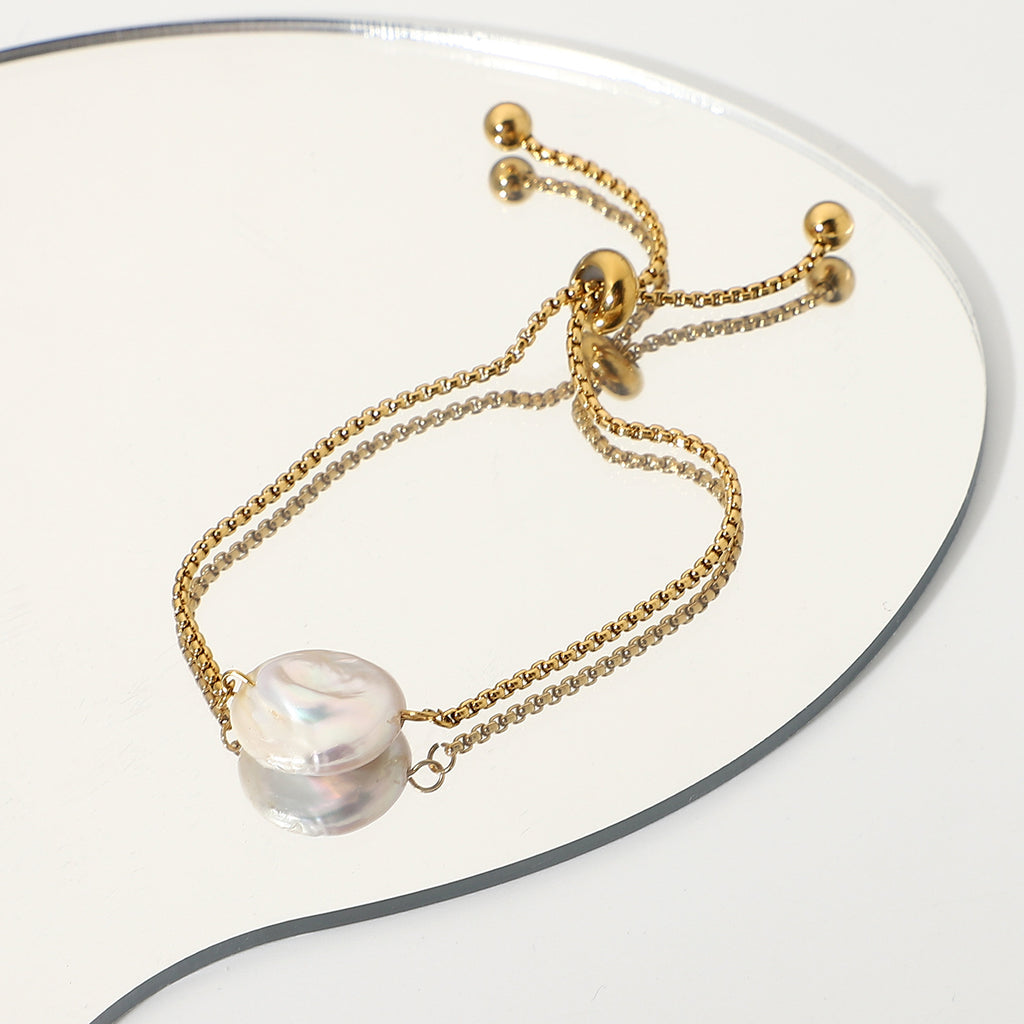 Freshwater Baroque Pearl Waterproof Bracelet - Beauty Accessories