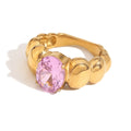 Temperament Vintage Stainless Steel Plated Ring - Beauty Accessories