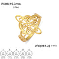 Cut Titanium Steel Witch Knot Men And Women Stainless Steel Ring - Beauty Accessories