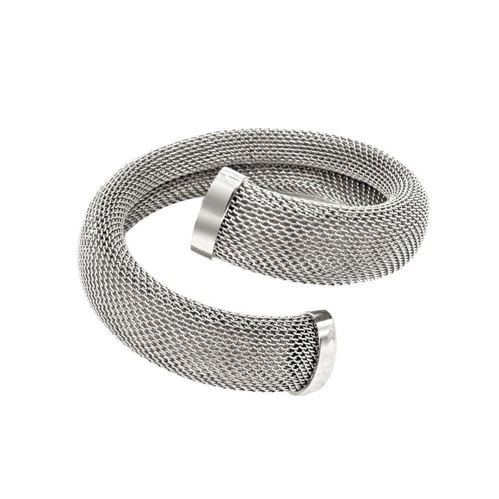 Women's Mesh Cross Stainless Steel Bracelet - Beauty Accessories