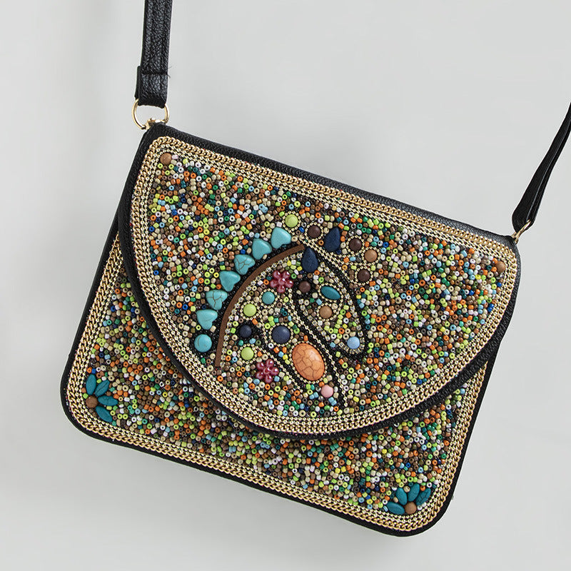 Bohemian Style Bag Bead Ethnic Style Satchel Shell - Beauty Accessories