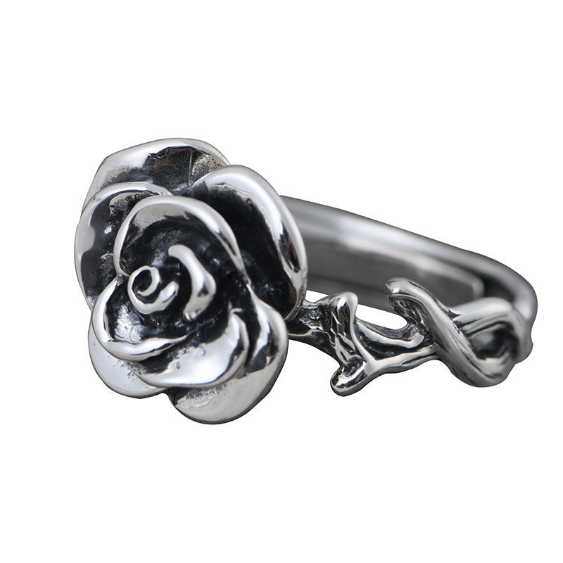 S925 Silver Vintage Thai Silver Craftsmanship Ring - Beauty Accessories