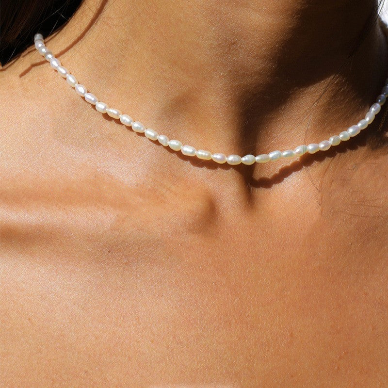 Simple Women's Freshwater Pearl Necklace - Beauty Accessories