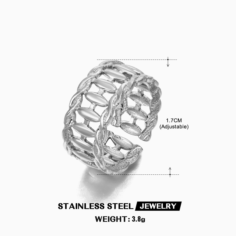 Adjustable Shaped Popular Stainless Steel Ring For Women