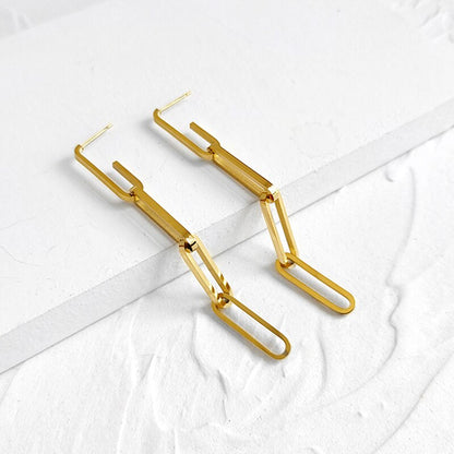 Stainless steel metal earrings - Beauty Accessories
