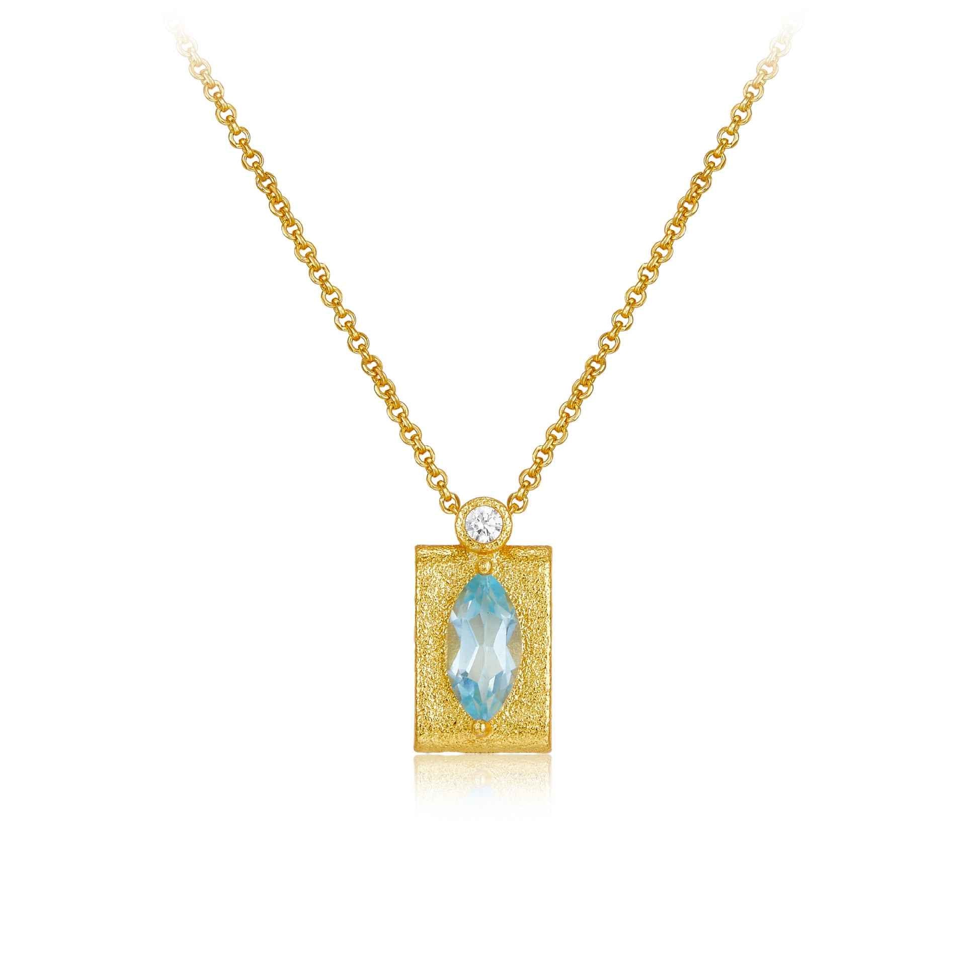925 Sterling Silver Topaz Necklace