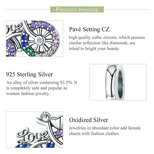 925 sterling silver rainbow pendant - Beauty Accessories