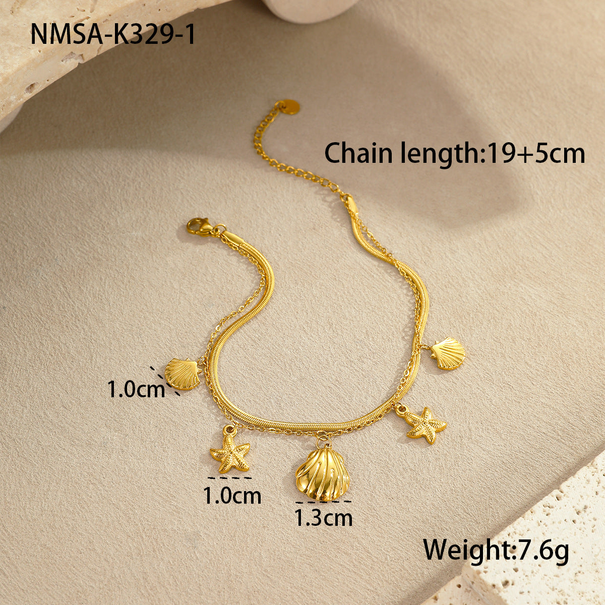Ocean Style Stainless Steel Women's Anklet - Beauty Accessories