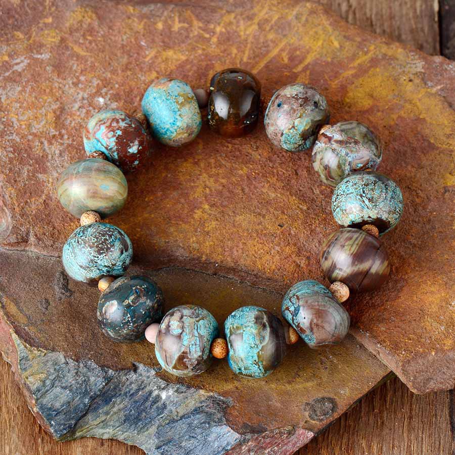Natural stone woven bracelet - Beauty Accessories
