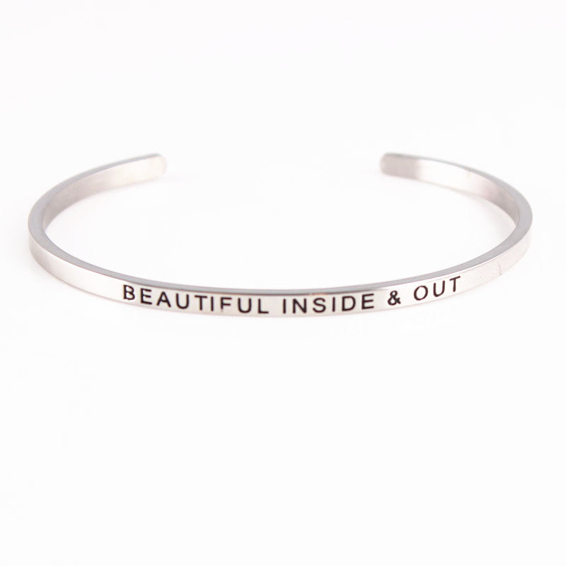 Engraving stainless steel bracelet - Beauty Accessories