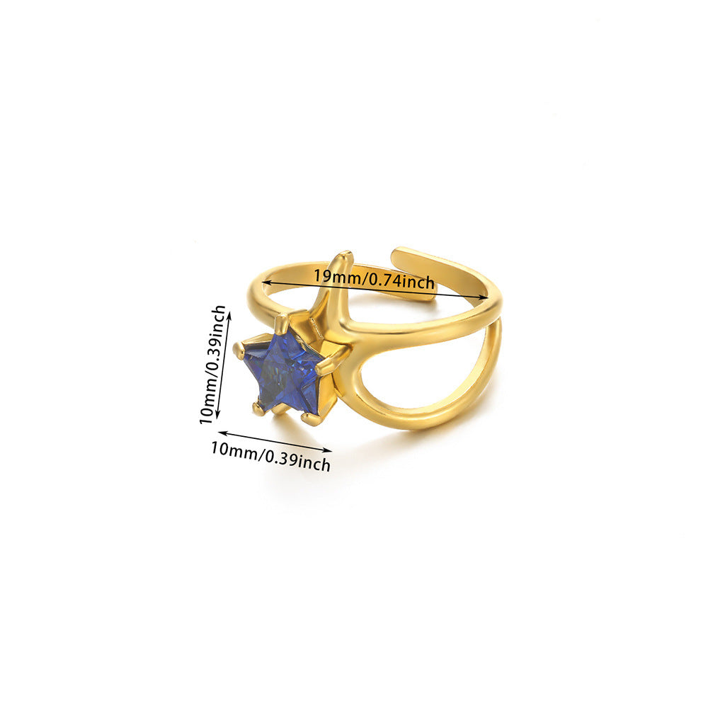 European And American New Stainless Steel Pearl Zircon Ring For Women - Beauty Accessories