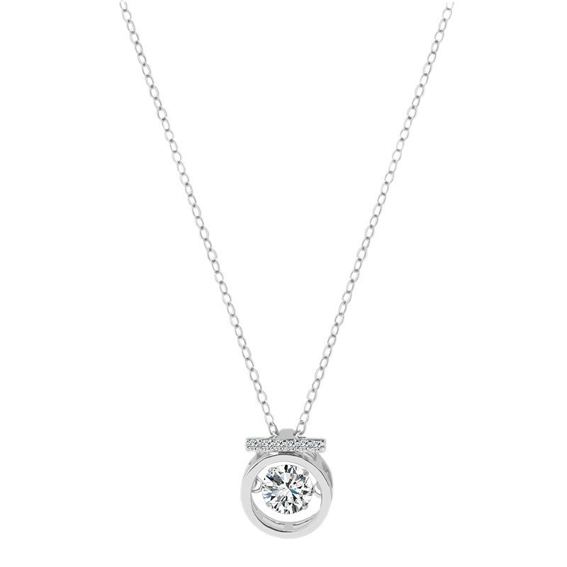 S925 Sterling Silver Beating Heart Necklace - Beauty Accessories