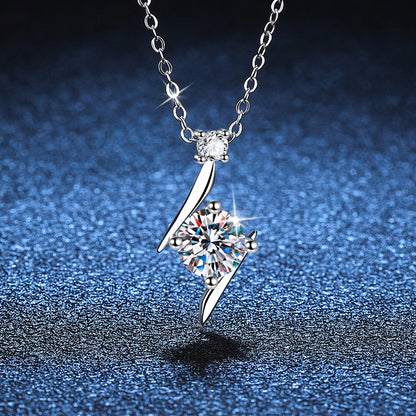 S925 Sterling Silver Necklace Moissanite Clavicle Chain - Beauty Accessories