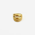 Stainless Steel Hollow Three-ring Three-color Niche Simple Women - Beauty Accessories