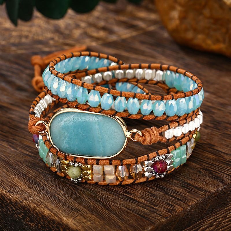 Natural Stone Hand Woven Bracelet - Beauty Accessories