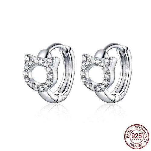 Sterling Silver Hoop Earrings S925 Fashion Trend