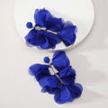 Bohemian Long Fabric Chiffon Petal Tassel Earrings - Beauty Accessories