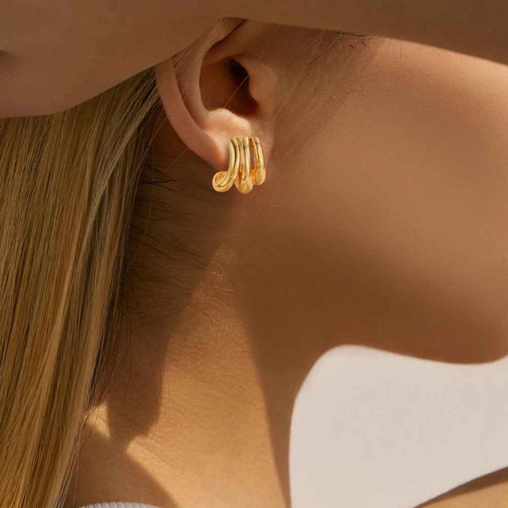 Fashion Stainless Steel Geometric Earrings