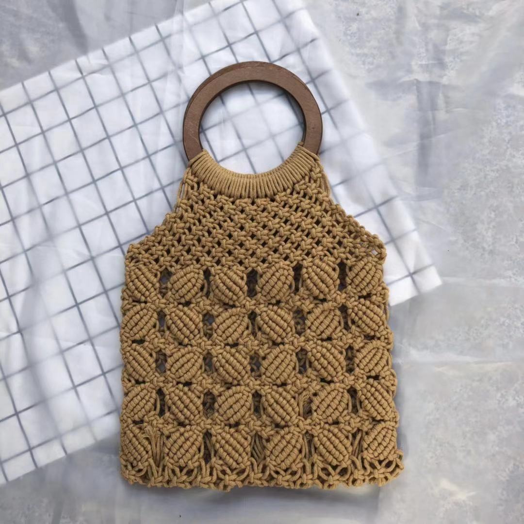 Handwoven Straw Tote Bag - Beauty Accessories