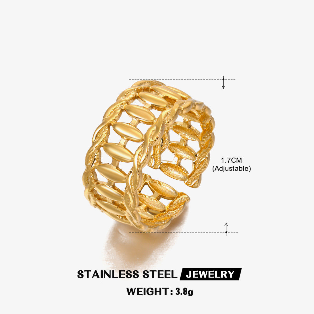 Adjustable Shaped Popular Stainless Steel Ring For Women