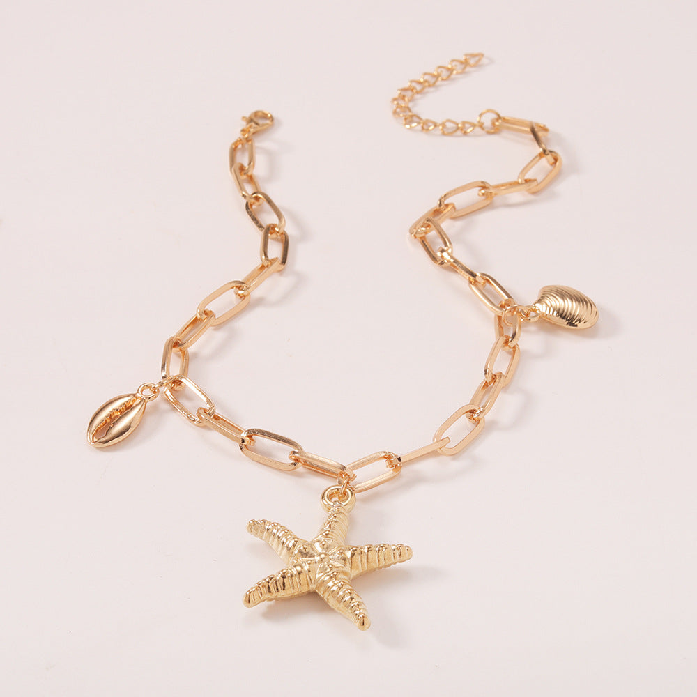 Anklet Three-dimensional Starfish Accessories Holiday Accessories - Beauty Accessories