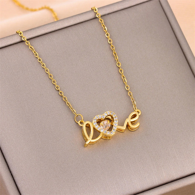 Valentines Day Gift New Titanium Steel Necklace - Beauty Accessories