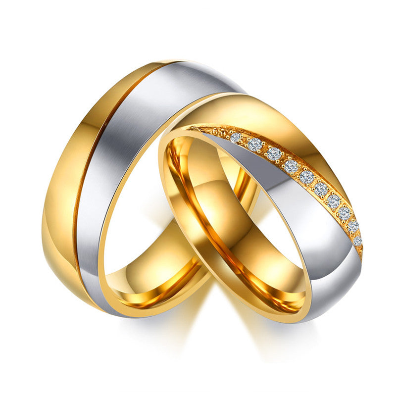 Stainless steel couple ring - Beauty Accessories
