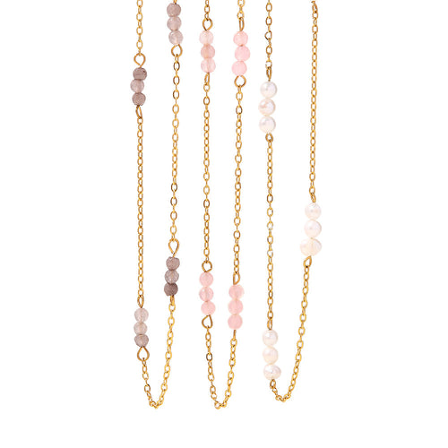 Necklace 18K Gold-plated Stainless Steel Pearl - Beauty Accessories