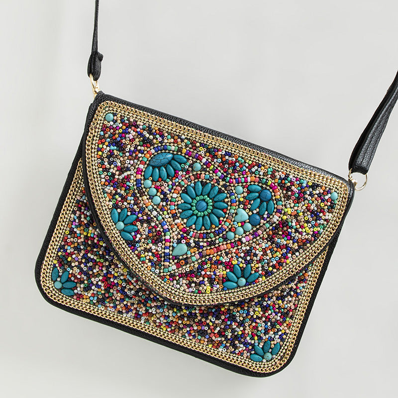 Bohemian Style Bag Bead Ethnic Style Satchel Shell - Beauty Accessories