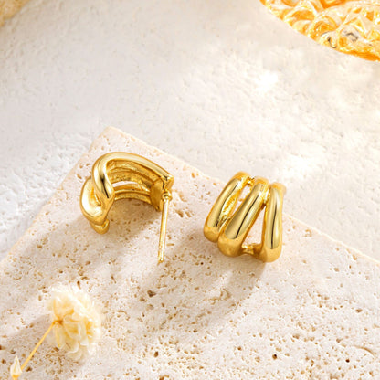 Fashion Stainless Steel Geometric Earrings - Beauty Accessories