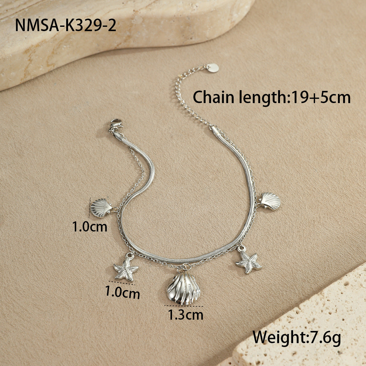 Ocean Style Stainless Steel Women's Anklet - Beauty Accessories