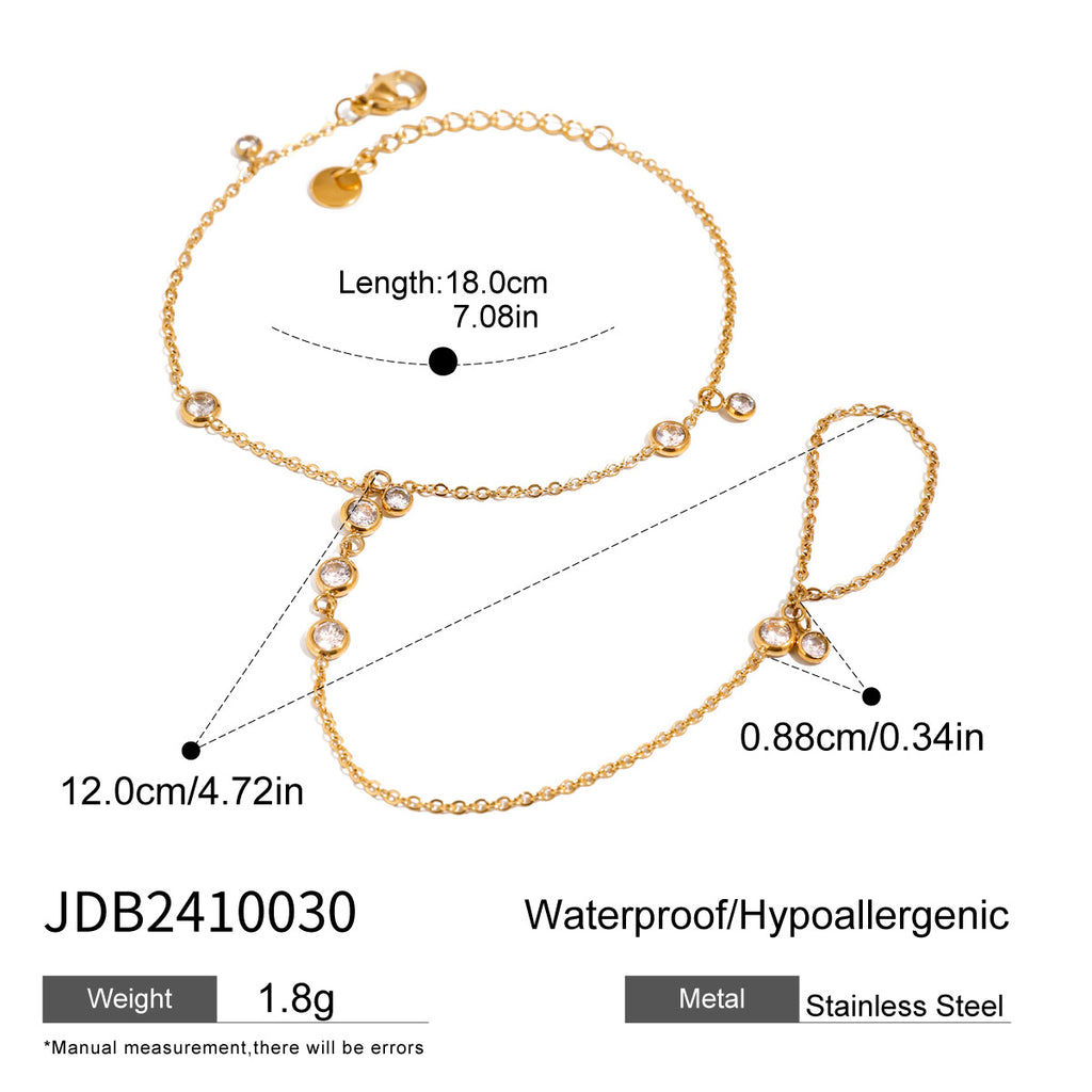 Stainless Steel Ring Women Niche Design Finger Bracelet - Beauty Accessories