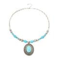 Vintage Turquoise Bead Necklace In Bohemian Style - Beauty Accessories