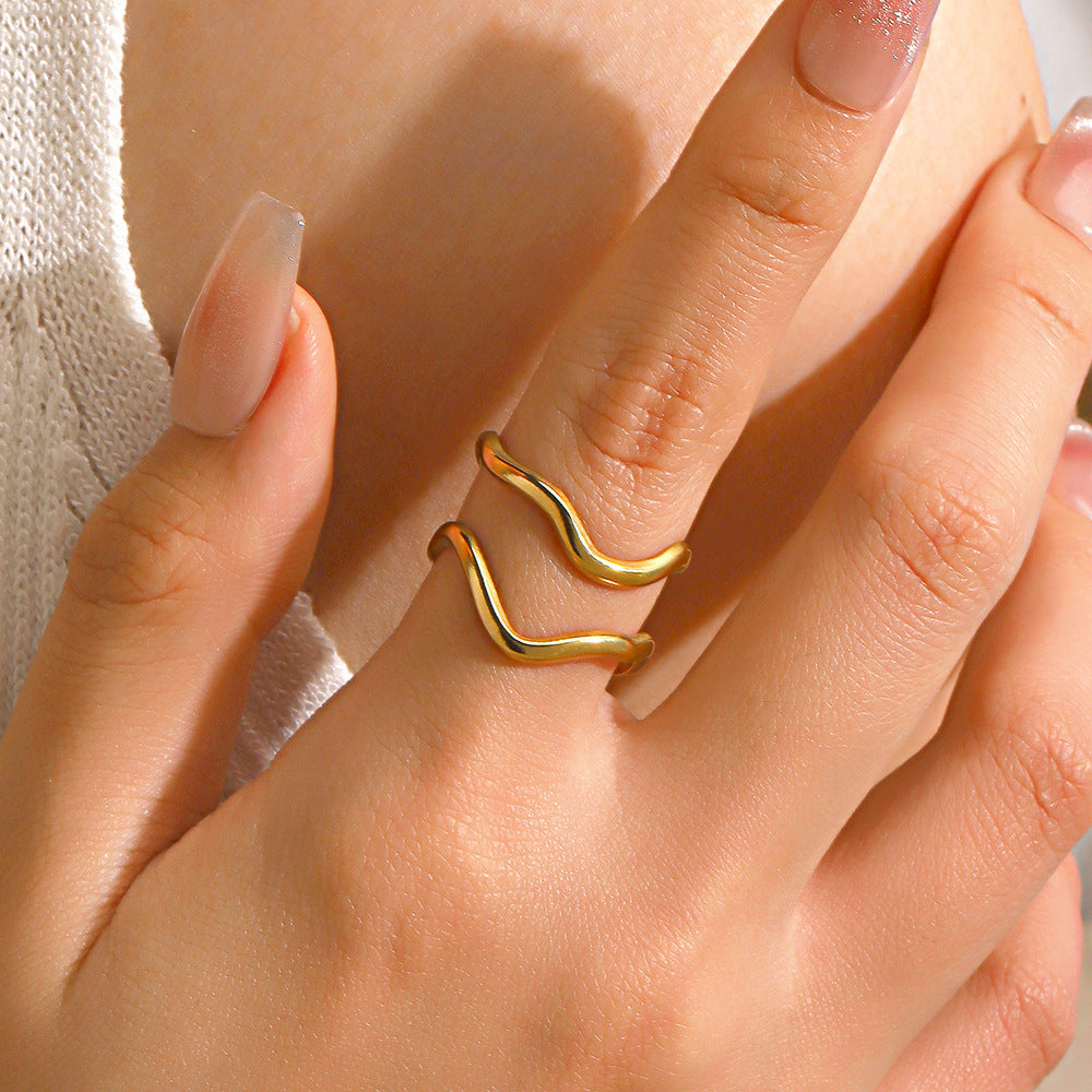 Personalized Line Simplicity Style Stainless Steel Ring - Beauty Accessories