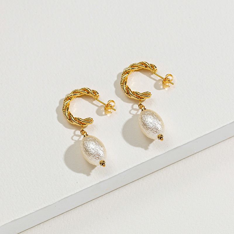 Women's Embossed Stainless Steel Earrings - Beauty Accessories