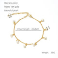 Fashion Simple Tassel Stainless Steel Pearl Anklet - Beauty Accessories