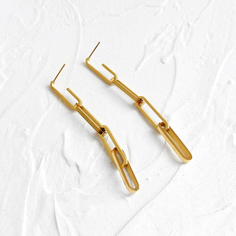 Stainless steel metal earrings - Beauty Accessories