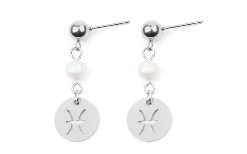 Stainless Steel Twelve Constellation Earrings - Beauty Accessories