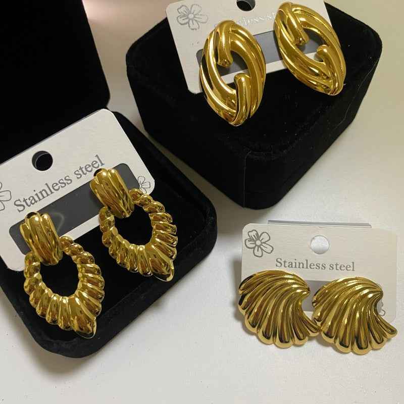 Minimalist Stainless Steel Jewelry Earrings