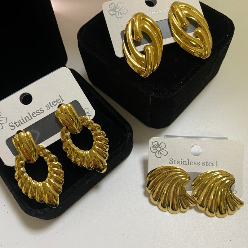 Minimalist Stainless Steel Jewelry Earrings - Beauty Accessories