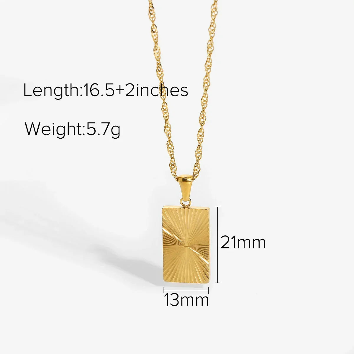 18K Stainless Steel Pendant Necklace - Beauty Accessories