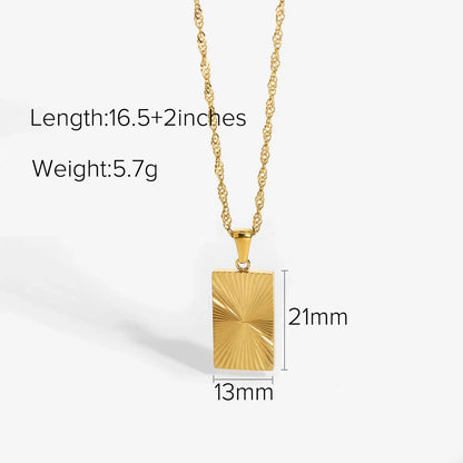 18K Stainless Steel Pendant Necklace - Beauty Accessories