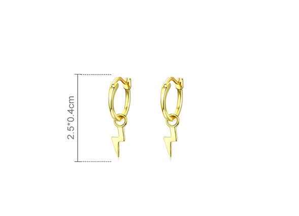 Lightning 925 sterling silver earrings